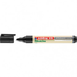 EDDING 28 EcoLine, marqueurs éco-responsable pour tableaux blancs pointe ogive, couleur noir