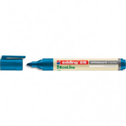 EDDING 28 EcoLine, marqueurs éco-responsable pour tableaux blancs pointe ogive, couleur bleu