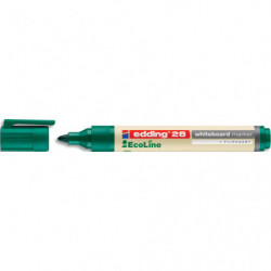 EDDING 28 EcoLine, marqueurs éco-responsable pour tableaux blancs pointe ogive, couleur vert