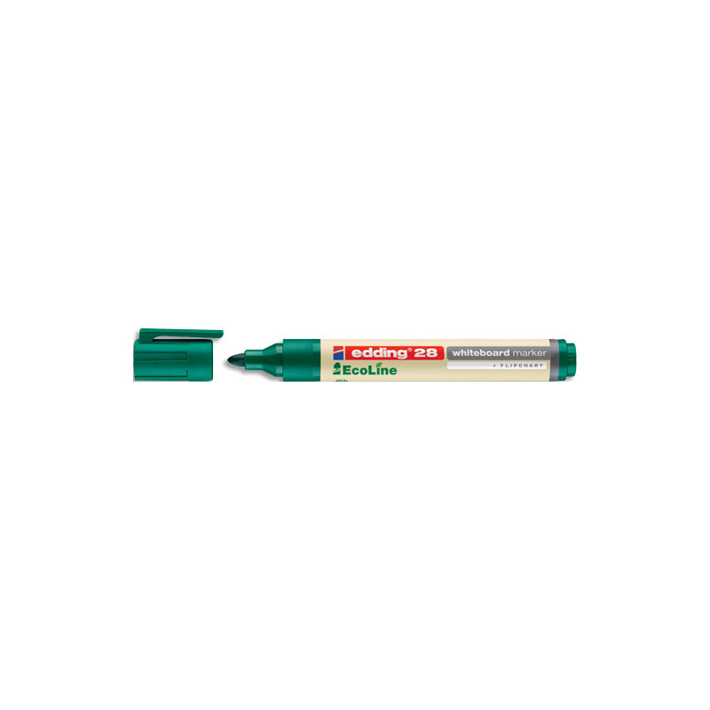 EDDING 28 EcoLine, marqueurs éco-responsable pour tableaux blancs pointe ogive, couleur vert