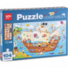 APLI KIDS Puzzle d'observation sur le thème du bateau pirate. 104 pièces. À partir de 5 ans.