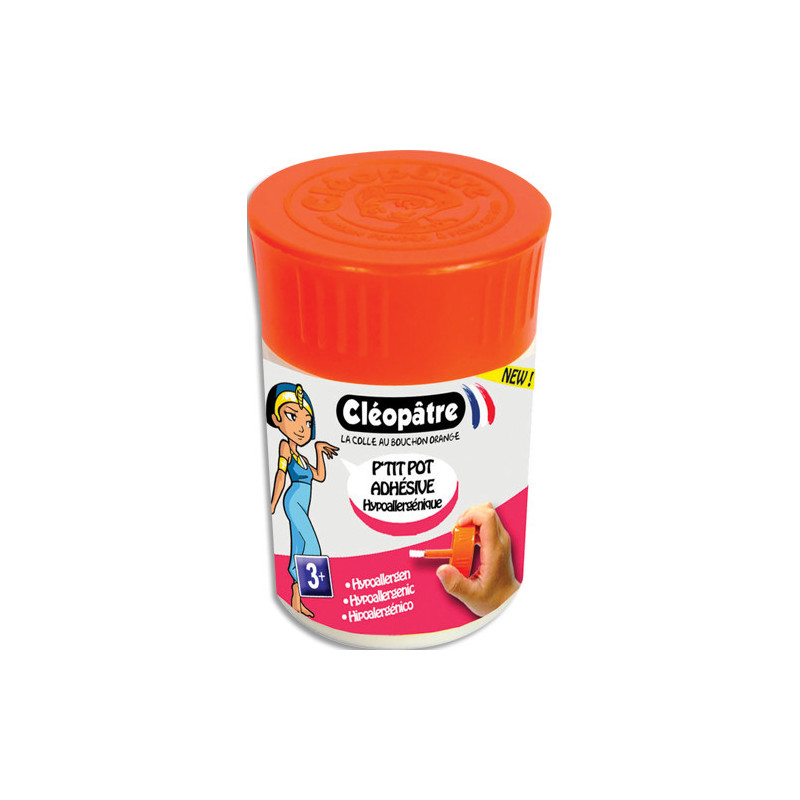 CLEOPATRE P'tit pot de colle adhésive hypoallergénique 50 gr avec pinceau intégré