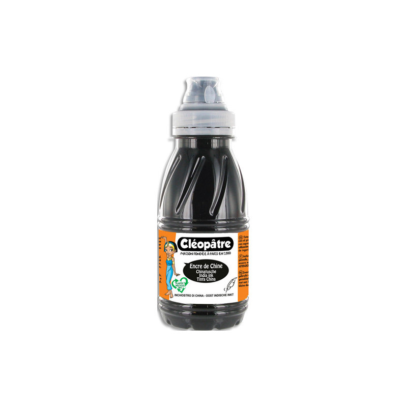 CLEOPATRE Flacon d'encre de chine concentrée 250 ml x 8