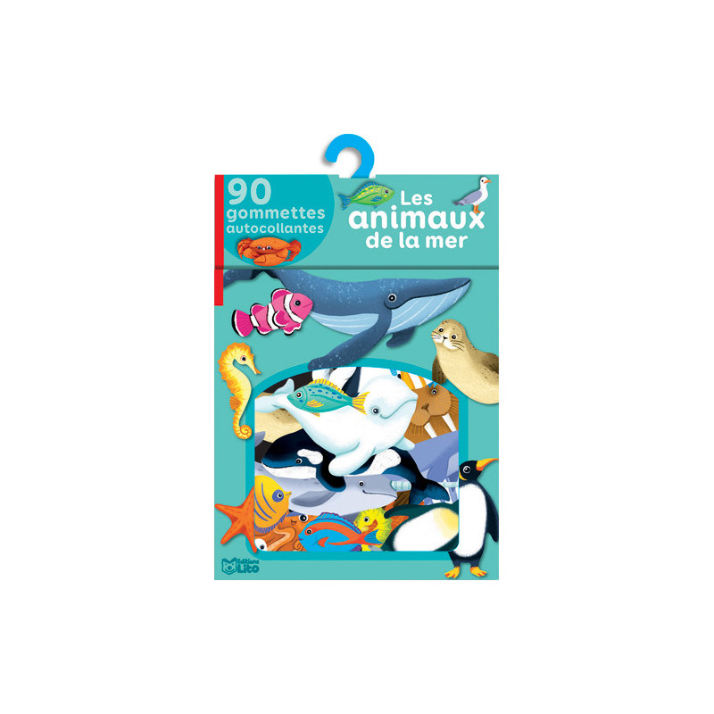 LITO DIFFUSION Boîte de 80 gommettes sur le thème des animaux de la mer. A partir de 3 ans