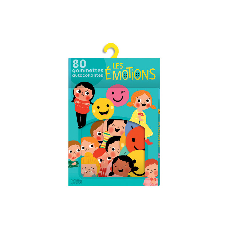 LITO DIFFUSION Boîte de 80 gommettes sur le thème des émotions. A partir de 3 ans