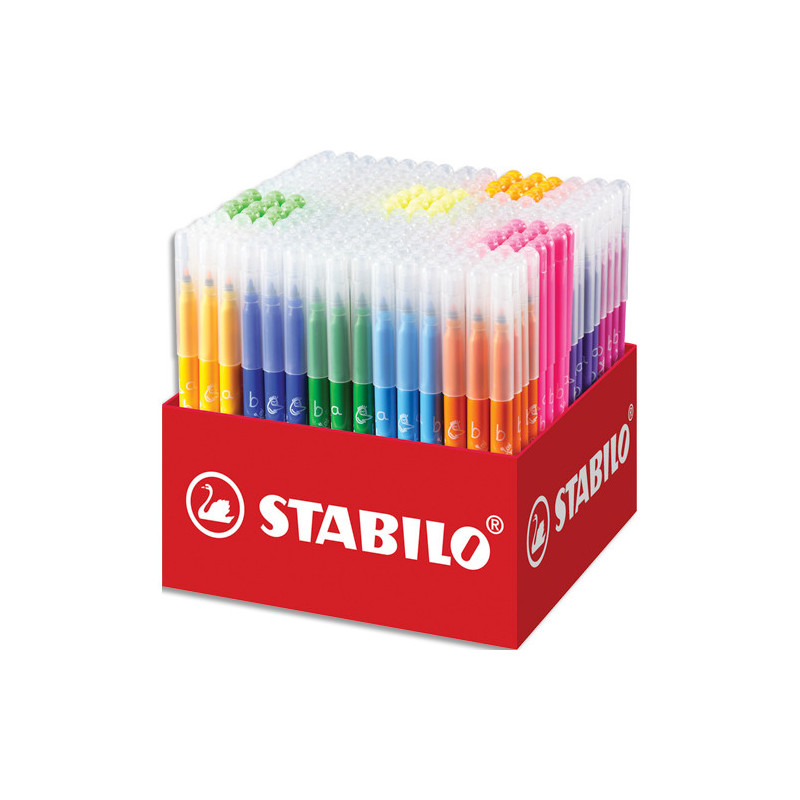 STABILO Schoolpack carton de 240 feutres de coloriage Trio A-Z, 12 coloris assortis, boîte en carton