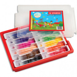 STABILO Schoolpack de 96 feutres de coloriage pointe large Power Max - Coloris assortis