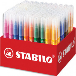 STABILO Maxi schoolpack de 140 feutres de coloriage pointe large Power Max - Boîte en carton - Couleu ass