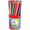 STABILO Pot de 38 crayons de couleur Trio - Pot de 12 coloris assortis