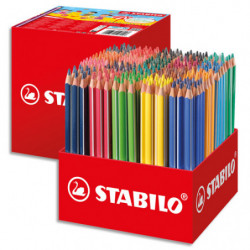 STABILO Maxi Schoolpack de 300 crayons de couleur Trio - Boîte en carton