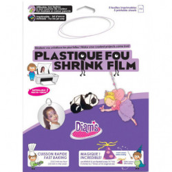 OZ INTERNATIONAL Pochette de 5 feuilles A4 de plastique dingue DIAM'S blanc imprimable recto verso