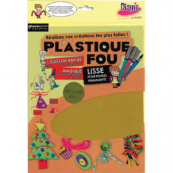 OZ INTERNATIONAL Pochette de 7 feuilles A4 de plastique dingue DIAM'S métallisé or