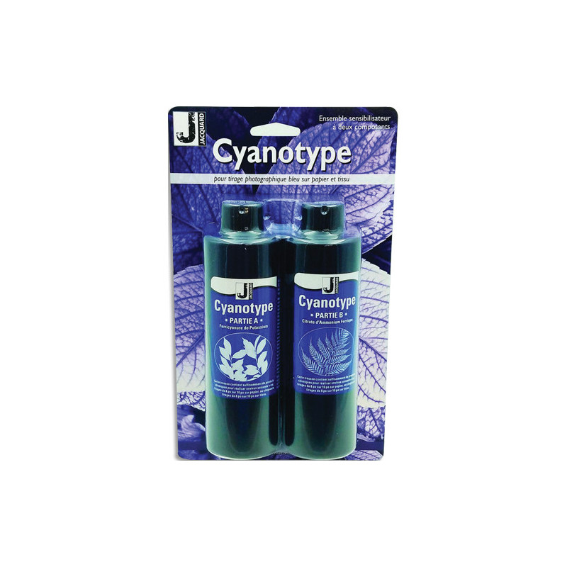 OZ INTERNATIONAL Kit pour tirage CYANOTYPE incluant 2 flacons de préparation - sur papier ou tissu