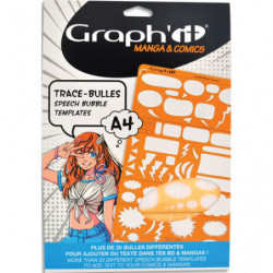 OZ INTERNATIONAL Le trace bulle GRAPH'IT, accessoire innovant pour tracer des bulles de manga - Modèle A