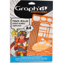 OZ INTERNATIONAL Le trace bulle GRAPH'IT, accessoire innovant pour tracer des bulles de manga - Modèle B