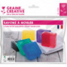 GRAINE CREATIVE Lot de 6 pains de 100gr de savons colorés translucides, fond au M-O - coloris assortis