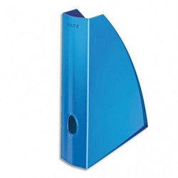 LEITZ Porte-revues WOW, 75 x 312 x 258 mm, bleu métallisé