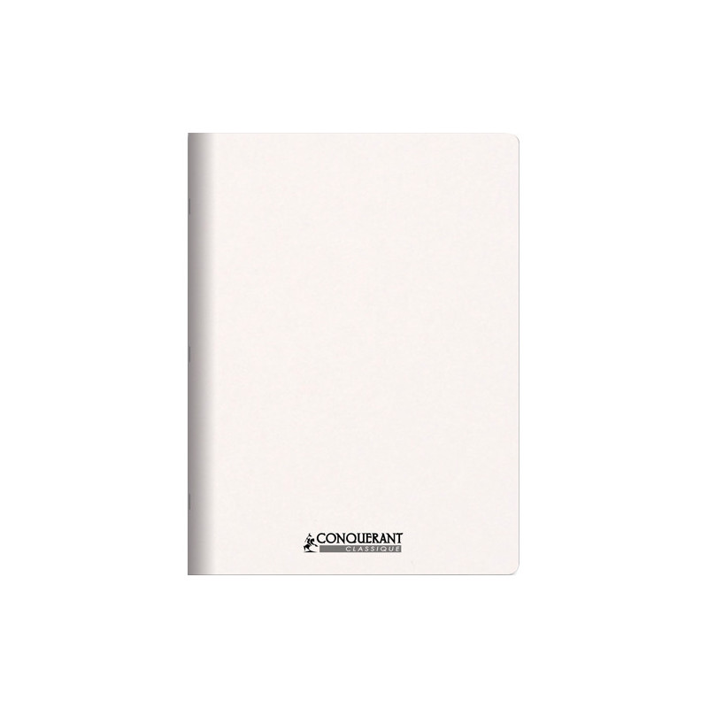 CONQUERANT Cahier classique agrafé 24x32 cm 96P, 90G, uni personnalisable