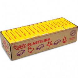 JOVI Plastilina, boîte de 15 x 350 gr de pâte à modeler végétale couleur jaune foncé