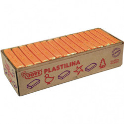JOVI Plastilina, boîte de 15 x 350 gr de pâte à modeler végétale couleur orange