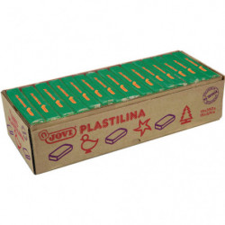 JOVI Plastilina, boîte de 15 x 350 gr de pâte à modeler végétale couleur vert foncé