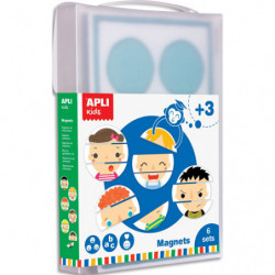 APLI KIDS Boîte de 6 sets de magnets XXL pour apprendre les émotions