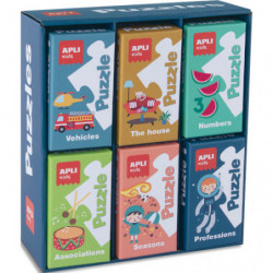 APLI KIDS Boîte de 6 puzzles de 24 pièces chacun