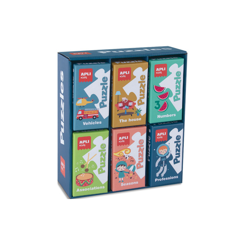 APLI KIDS Boîte de 6 puzzles de 24 pièces chacun