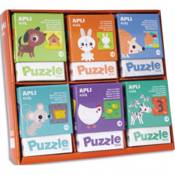 APLI KIDS Boîte de 6 Puzzle duo