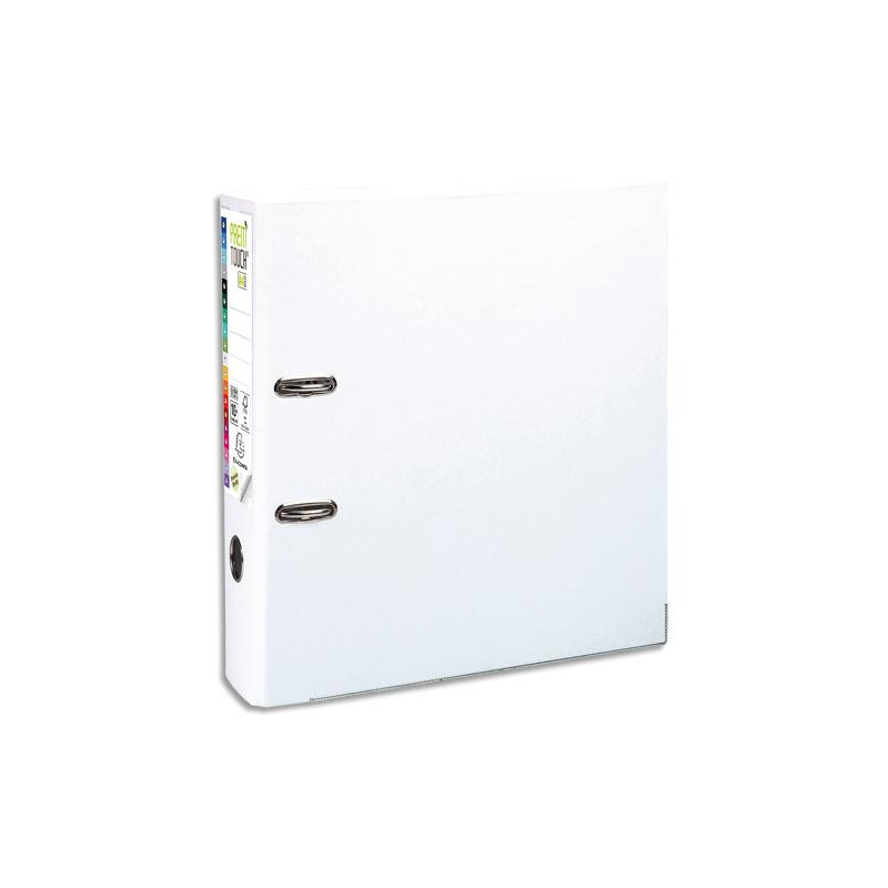 EXACOMPTA Classeur à levier en polypro PREMTOUCH dos de 8cm, coloris Blanc