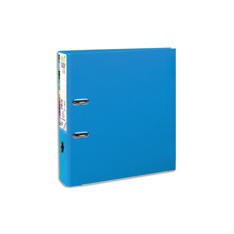 EXACOMPTA Classeur &agrave; levier en polypro PREMTOUCH dos de 8cm, coloris Bleu Clair