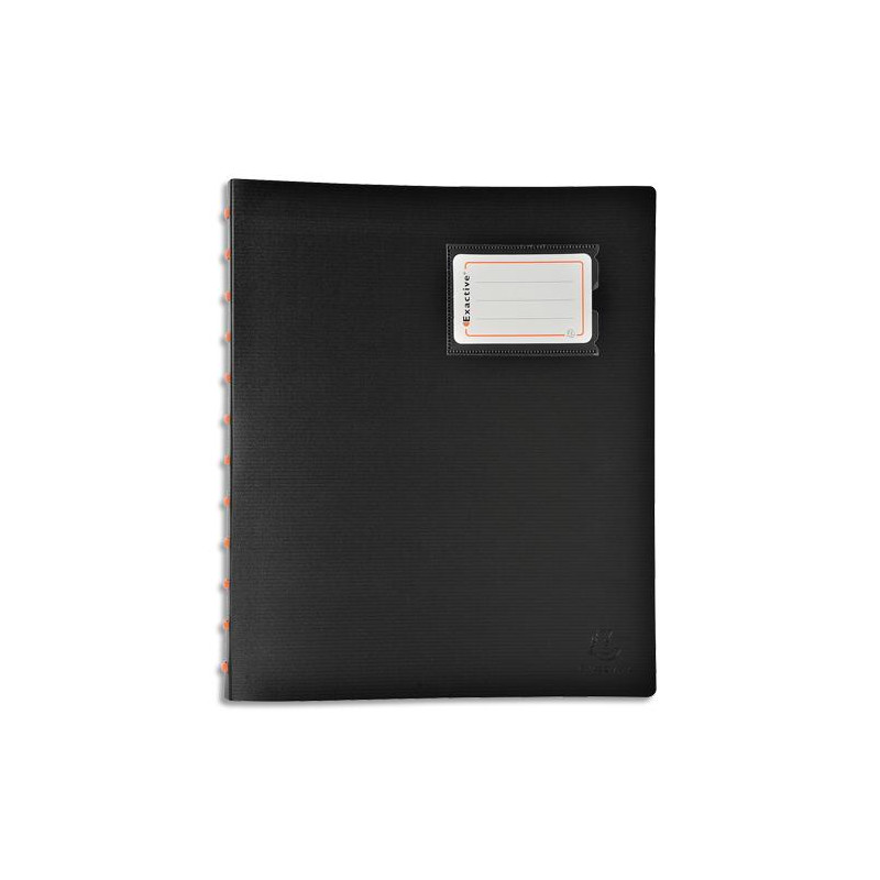 EXACOMPTA Protège-documents ExACTIVE 30 pochettes/60 vues en polypropylène. Coloris noir