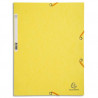 EXACOMPTA Chemise 3 rabats &amp; élastique, en carte lustrée 5/10e, 400gr. Format 24x32cm. Jaune Citron