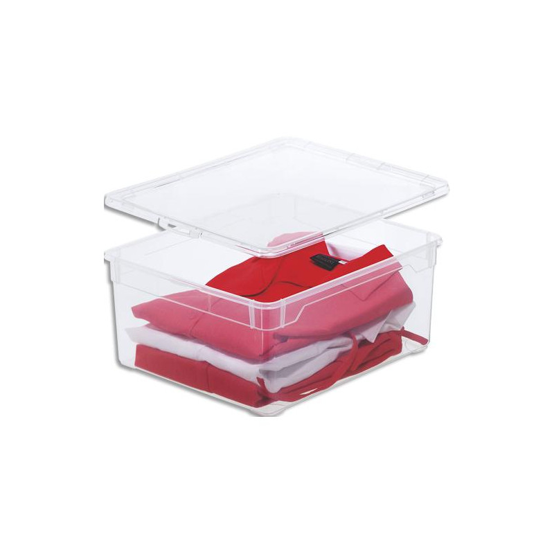 SUNDIS Bo&icirc;te Clear box rangement Polypropyl&egrave;ne Superposable combinable gamme Clear Box 18L 40xh17x33,5cm