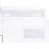 CLAIREFONTAINE Paquet de 50 enveloppes Blanches auto-adhésives 80 gr format 110x220mm fenêtre 45x100mm