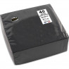 PRONTO Paquet de 40 serviettes micro-gaufr&eacute;es ouate 2 plis - 38x38 cm - Noir
