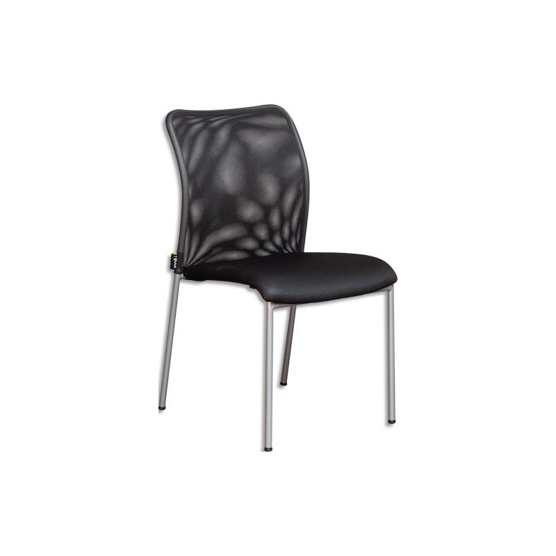 MT INTERNATIONAL Chaise visiteur Alix assise en tissu nid d'abeille. Densité de la mousse : 32 kg/m3