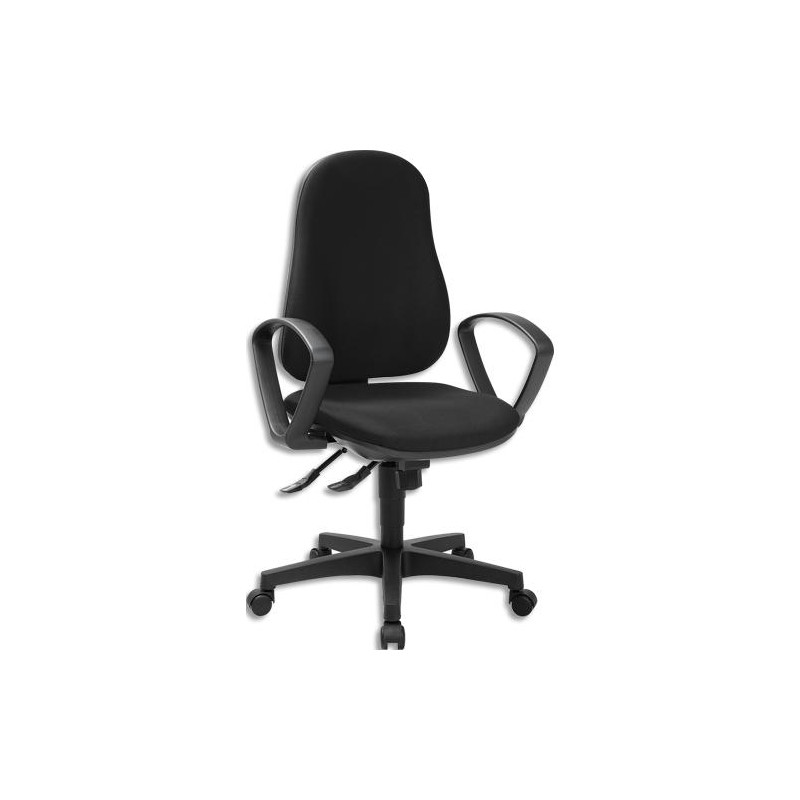 TOPSTAR Fauteuil Syncro noir m&eacute;canisme synchrone, accoudoirs fixes