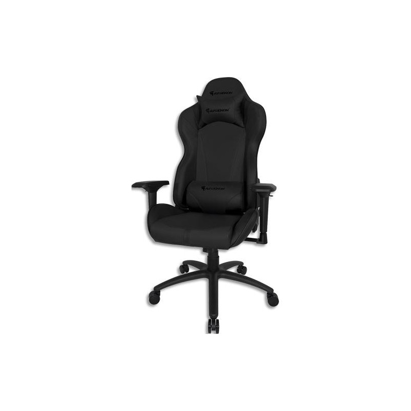 AZGENON Fauteuil gamer Z300 noir, dossier basculant 180&deg;,assise 39x52cm, dossier 55x86cm, Poids max 150kg