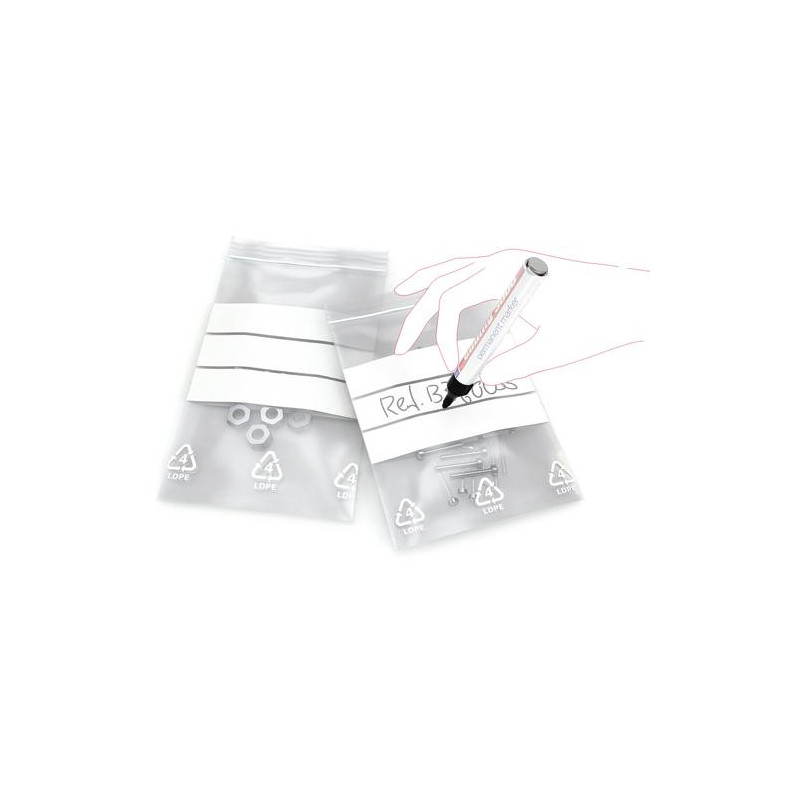 Sachet plastique &agrave; fermeture zip Transparent 50&micro;m 120 mm x 180 mm