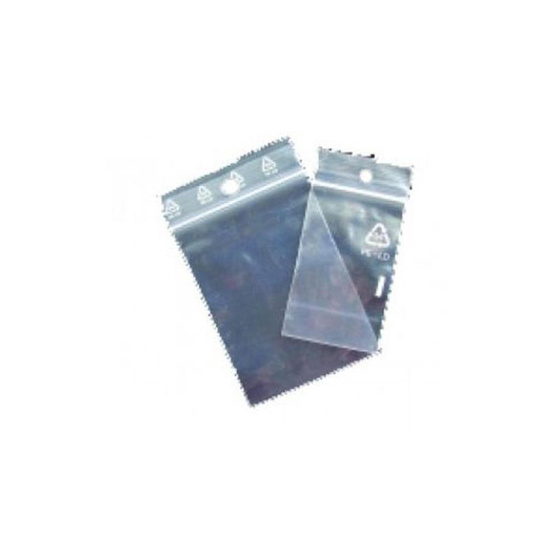 Sachet plastique &agrave; fermeture zip Transparent 50&micro;m 60 mm x 80 mm