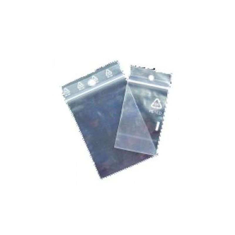 Sachet plastique &agrave; fermeture zip Transparent 50&micro;m 80 mm x 120 mm