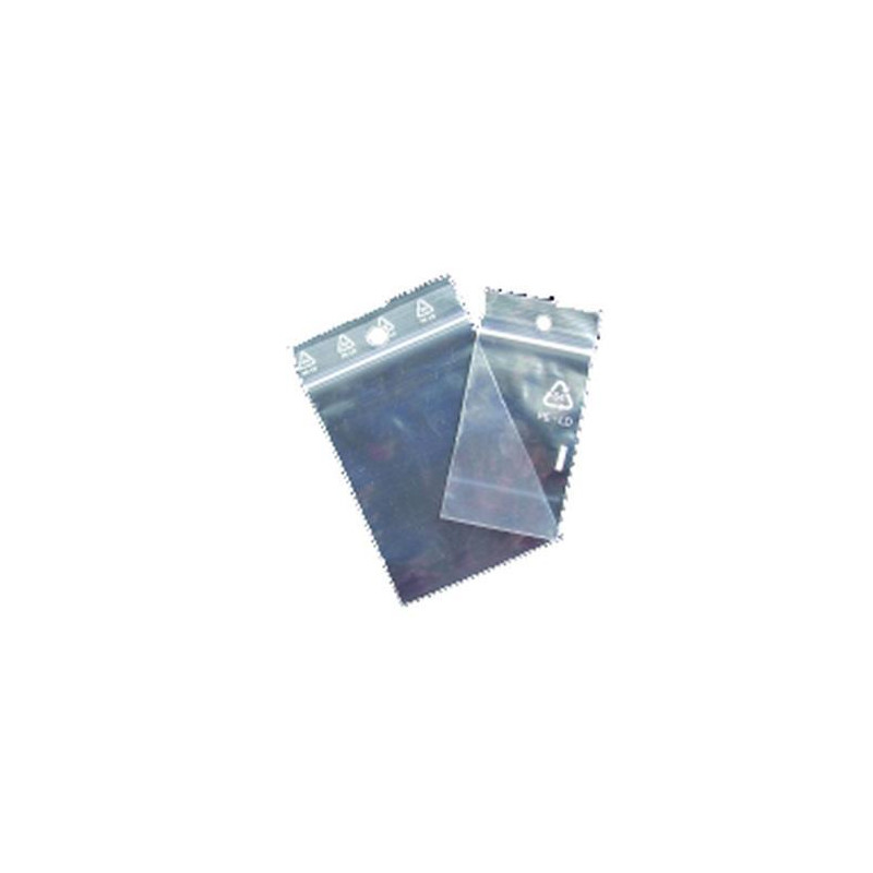 Sachet plastique &agrave; fermeture zip Transparent 50&micro;m 100 mm x 150 mm