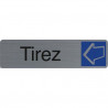 EXACOMPTA Plaque adhésive imitation aluminium Tirez 16,5X4,4 cm 67156E