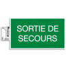 EXACOMPTA Panneau PVC adh&eacute;sif antid&eacute;rapant Issue de Secours 20x11 cm 67003E