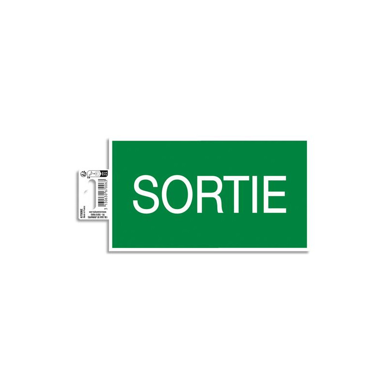 EXACOMPTA Panneau PVC adh&eacute;sif antid&eacute;rapant Sortie 20x11 cm 67006E