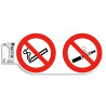 EXACOMPTA Panneau PVC adhésif antidérapant Interdit de vapoter et de fumer 10 cm 67015E