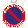 EXACOMPTA Panneau PVC adh&eacute;sif antid&eacute;rapant D&eacute;fense de stationner - sortie de v&eacute;hicules 20 cm 67018E