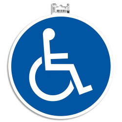 EXACOMPTA Panneau PVC adh&eacute;sif antid&eacute;rapant R&eacute;serv&eacute; handicap&eacute;s 30 cm 67027E