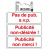 EXACOMPTA Panneau PVC adh&eacute;sif antid&eacute;rapant Publicit&eacute; interdite 10 cm 67040E